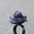 Srebrny pierścionek regulowany PASTELOWY GRANAT / SHAMBALA / Biżuteria / Pierścionki