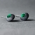 SHAMBALA, Biżuteria, Kolczyki, Duże kolczyki srebrne GREEN ORB