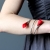 Srebrna bransoletka regulowana w czerwonym kolorze / SHAMBALA / Biżuteria / Kolczyki
