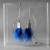 Kolczyki z piórkami BLUE FLUFFY / SHAMBALA / Biżuteria / Kolczyki