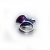 Srebrny pierścionek regulowany BLACK ORCHIDEA / SHAMBALA / Biżuteria / Pierścionki