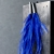 Srebrne kolczyki pióra EMU kobaltowe / SHAMBALA / Biżuteria / Kolczyki