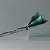 Srebrna broszka w kolorze teal green / SHAMBALA / Biżuteria / Broszki
