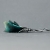 Srebrna broszka w kolorze teal green / SHAMBALA / Biżuteria / Broszki