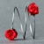 Srebrna bransoletka z czerwonymi różyczkami / SHAMBALA / Biżuteria / Kolczyki