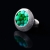 Szmaragdowo zielony pierścionek z turkusowym akcentem / SHAMBALA / Biżuteria / Pierścionki