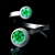 Szmaragdowo zielona bransoleta z turkusowym akcentem / SHAMBALA / Biżuteria / Bransolety
