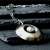 Duży matowy wisior srebrny z kulką / SHAMBALA / Biżuteria / Wisiory