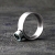 Srebrny regulowany pierścionek z karborundem RE / SHAMBALA / Biżuteria / Pierścionki