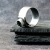 Srebrny regulowany pierścionek z karborundem RE / SHAMBALA / Biżuteria / Pierścionki
