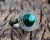 Srebrny pierścionek tribal z naturalnym kamieniem, malachit / SHAMBALA / Biżuteria / Pierścionki