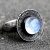 Srebrny pierścionek tribal z naturalnym kamieniem, kamień księżycowy / SHAMBALA / Biżuteria / Pierścionki