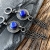 SHAMBALA, Biżuteria, Kolczyki, Srebrne kolczyki tribal z naturalnym kamieniem, lapis lazuli
