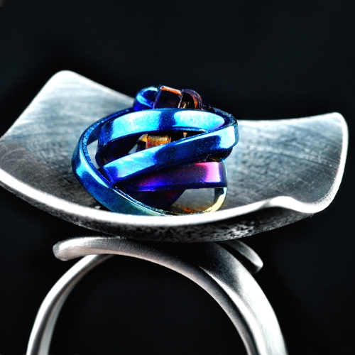 Srebrny pierścionek z tytanem TITAN CRUSH / SHAMBALA / Biżuteria / Pierścionki