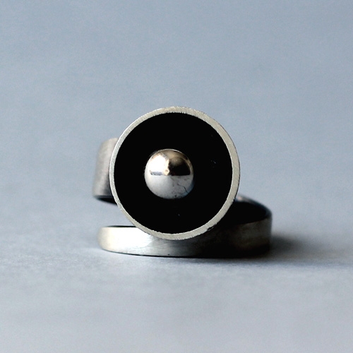 Minimalistyczny pierścionek regulowany srebrna kulka / SHAMBALA / Biżuteria / Pierścionki