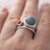 Srebrny pierścionek z kuprytem i koralem / Points of View Anna Kamińska / Biżuteria / Pierścionki