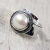 Srebrny pierścionek z perłą - "Śniadanie u Tiffany'ego" / Marcela Krukowiecka / Biżuteria / Pierścionki